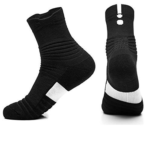 Image of Basketball Socks Compression Cushion Thick Cycling Socks Athletic Crew Socks for Men Women Boys