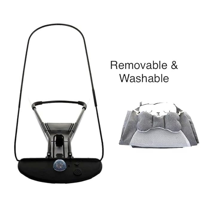 Shivaaro Baby Bouncer | Natural Baby Bouncer Rocking Chair | BUSA Portable Bouncer Seat for Babies | Ergonomic Foldable & Reclining Bouncy Seat with Music | Baby Swing Chair 4