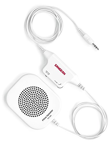 Image of Sangean PS-300 Pillow Speaker with In-line Volume Control and Amplifier (White)