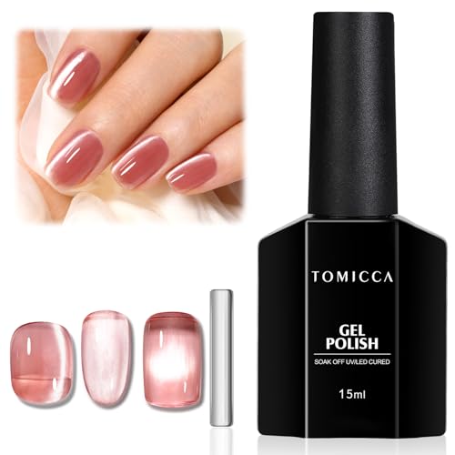 TOMICCA マグネットネイル 微粒子 カラーマグネットジェル 15ml 磁石付き ジェルネイル マグネットキャットアイジェル マグネットジェル UV/LED対応 初心者やネイリストにの商品画像（Amazon）