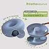 Cattasaurus Peekaboo Cat Cave Donut for Multiple & Large Cats up to 30-45 lbs, 3-in-1 Self Warming Cat Bed, Tunnel & Scratcher for Indoor Cats, Washable & Detachable Small Dog Bed (Light Gray, Jumbo) #4