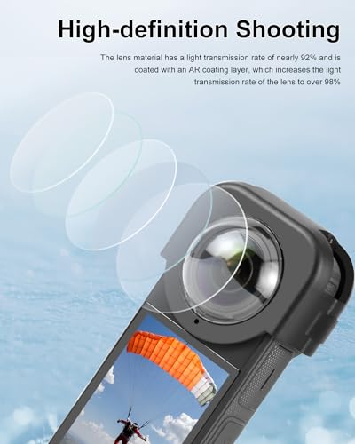 Protector de lente PULUZ para Insta360 X4, cubierta protectora de vidrio óptico removible, resistente al agua y a los arañazos para cámara Insta360 X4 miniatura 6