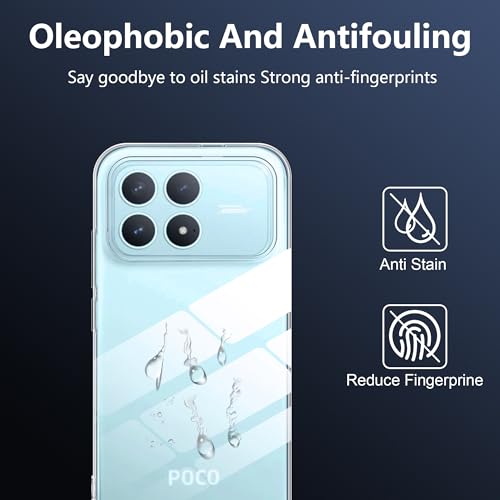 Image of for Xiaomi POCO F8 Pro Screen Protector(1 pack) Tempered Glass flim with case,9H Hardness,Anti-Scratch, Case Friendly, Bubble Free,HD Clear
