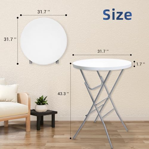 Byliable BYSRFT32IN2PC-USFBA 32In Round Folding Cocktail Table thumb #2