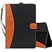 FYY Samsung Galaxy Tab S3 9.7 Case - Premium PU Leather Case Stand Cover with Card Slots, Note Holder, Hand Strap for Galaxy Tab S3 9.7 inch Black & Brown (With Auto Wake/Sleep)