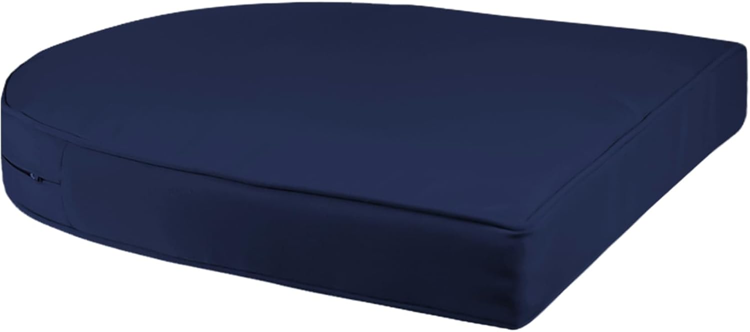 Jeco Wicker Chair with Blue Cushion, Set of 2, White/W00206-