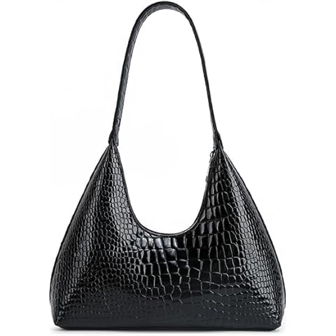 Crescent Shoulder Bags for Women (Black) Cover
