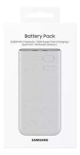 Carregador Portátil Samsung EB-P3400 de 10.000mah, 2 entradas USB-C Super Rápido - 25W