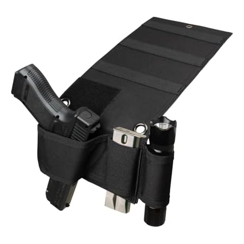 FIREDOG Bedside Holster, Bed Gun Holster for Mattress Car Desk Home Office,Fits for Glock 17 22 S&W Different Handgun Holster Cover