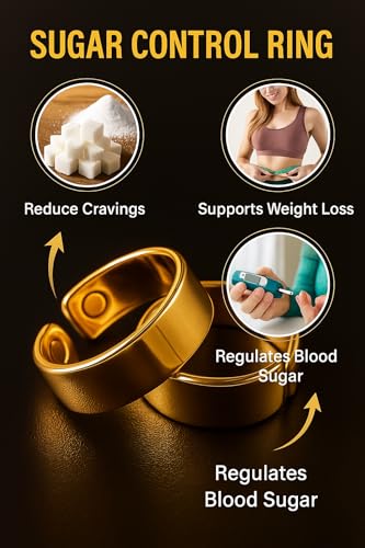 Image of 1 Pc Blood Sugar Control Ring | Health Ring For Acupressure Adjustable Magnetic Therapy Ring for Blood Sugar Management |Lymphatic Drainage, Pain Relief(Multicolour)