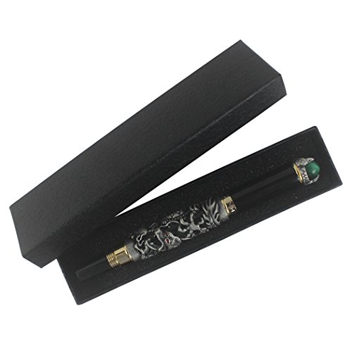 Zoohot Jinhao Fountain Pen Chinese Ming Dynasty Emperor Style Dragon Play Jade Ball,Silver #TOP1