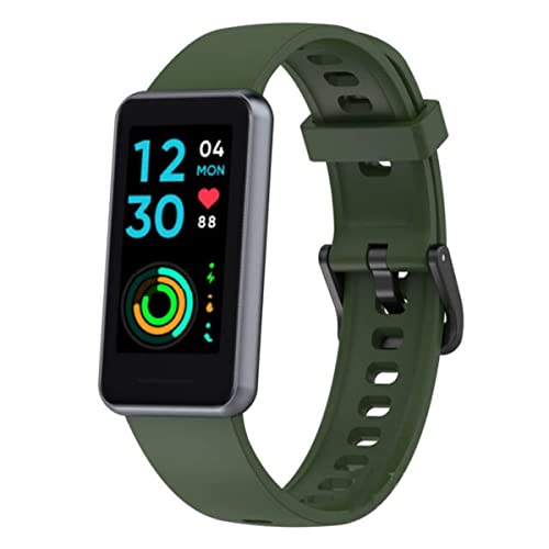 Meyaar Soft Silicon Strap Band Only Compatible With realme Band 2 (Not For Any other Brand Watch) : (Tracker Not Included) (Strap Only) (Green)