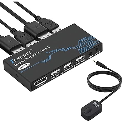 Conmutador KVM DisplayPort 4K@60Hz 2 Puertos Cover