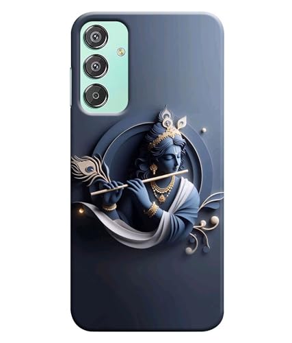 Image of Lord Krishna 3D Effect Printed Hard Back Case Cover Compatible for Samsung Galaxy F15 5G / M15 5G| Samsung M15 / F15 5G (Multicolor) - D1661