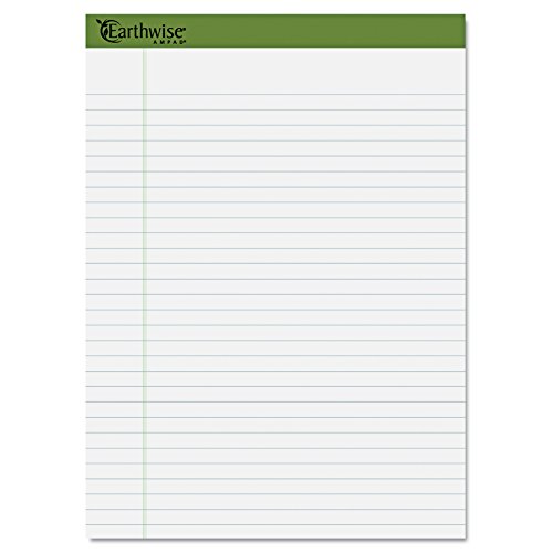 Earthwise by Ampad 40102 Recycled Writing Pad, 8 1 2 x 11 3 4, WE, 40 Sheets (Pack of 4)