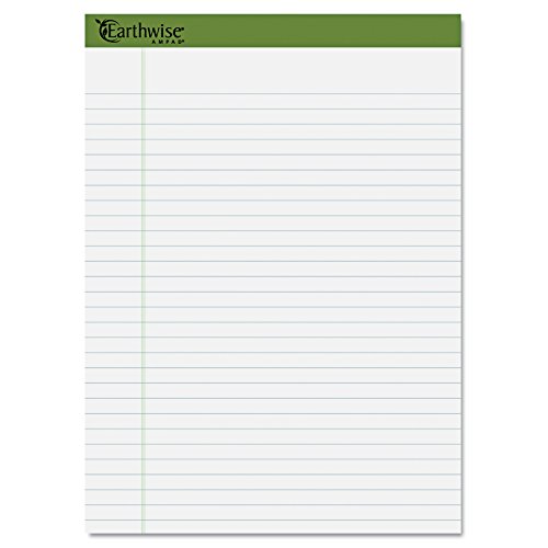 Earthwise by Ampad 40102 Recycled Writing Pad, 8 1/2 x 11 3/4, WE, 40 Sheets (Pack of 4)