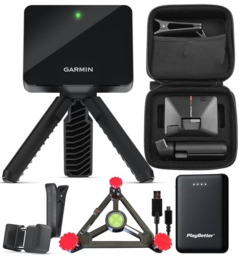 Garmin Approach R10 Golf Launch Monitor & Simulator Stand & Charger Bundle