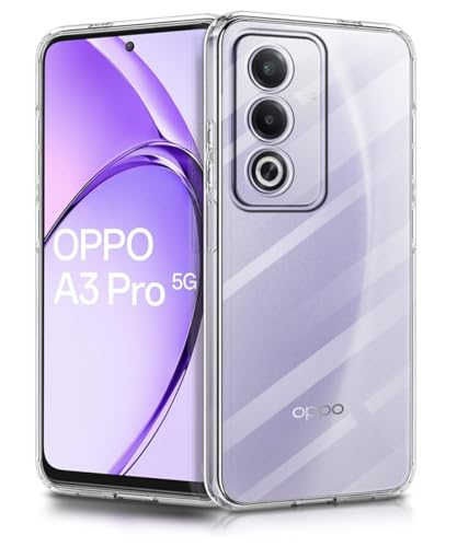 Image of WOW IMAGINE Crystal Clear Transparent Back Case Cover for Oppo A3 Pro 5G | Oppo K12x 5G | Full Device & Camera Protection Shockproof TPU | Flexible Silicone Back Cover Case - Transparent