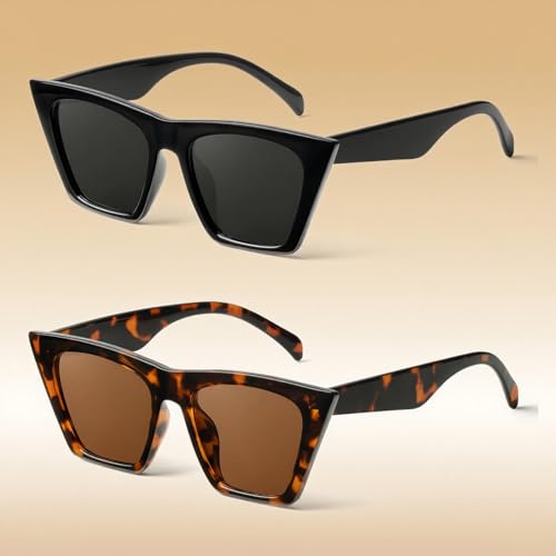 Cateye Polarized Sunglasses for Women Cat Eye Sun Glasses with Retro Style for Shopping Party Travel