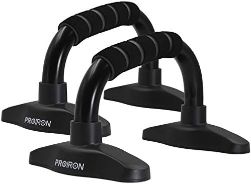 PROIRON Push Up Bar Stands, Push Up Handles with Non slip Foam Grip for Chest Press, Home Gym Fitness Exercise, Strength Training (1 pair Black)
