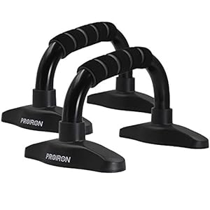 PROIRON Push Up Bar Stands, Push Up Handles with Non slip Foam Grip for Chest Press, Home Gym Fitness Exercise, Strength Training (1 pair Black)