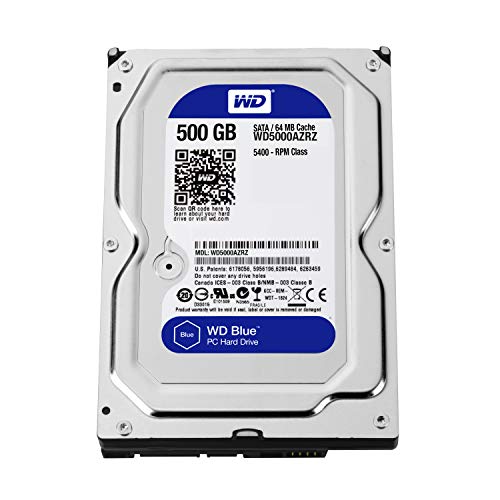 WD WD5000AZRZ Blu Hard Disk Desktop da 500 GB, 5400 RPM, SATA 6 GB/s, 64 MB Cache, 3.5 " - Hdd - Immagine 2
