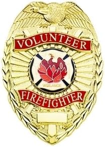 Volunteer Firefighter - Oval W/scramble (GOLD)