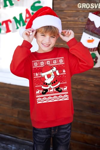 Besserbay Unisex Kids Ugly Christmas Sweatshirt Novelty Graphic Long Sleeve Sweater 4-14 Years 2 Besserbay Unisex Kids Ugly Christmas Sweatshirt Novelty Graphic Long Sleeve Sweater 4-14 Years - Image 3