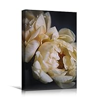 Canvas Wall Art Yellow Petal Closeup Bedroom Colorful Floral Multicolor Petal Photography Romantics - 12x18 inches