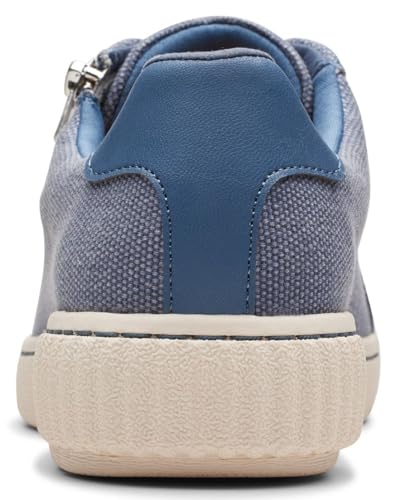 Clarks Clarks Women's Caroline Echo Canvas Side Zip Fashion Sneaker, Denim Textile, 11 Wide
