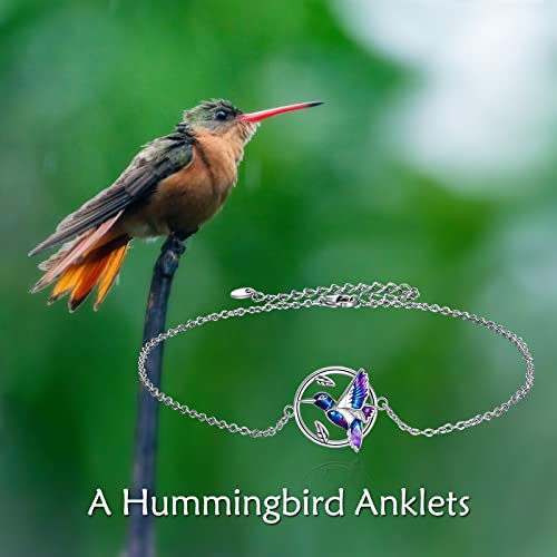 Yfn Hummingbird Anklets Bracelet For Women Sterling Silver Hummingbird Charm Chain Bracelet Beach Foot Jewelry For Women Girls #TOP5
