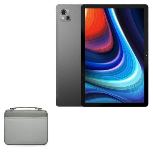 BoxWave Case Compatible with Blackview Oscal Pad 13 - Hard Shell Briefcase, Slim Messenger Bag Briefcase Cover Side Pockets - Pewter