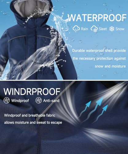 Image of M2C Boys Girls One Piece Snowsuit Winter Warm Ski Coveralls