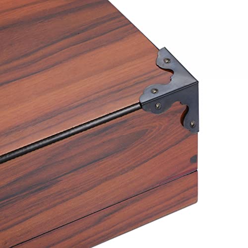 Image of uxcell 33x33x33mm Metal Box Corner Protectors Edge Guard Black 8pcs