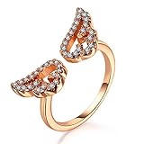 Geschlecht: Frau GUANGUA Einstellbare engelsflügel Ring Micro Pave zirkon Gold Farbe Ringe für Frauen Mode Ringe schmuck Bague Femme weibliche Geschenke