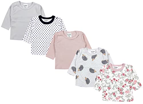 TupTam Baby Mädchen Langarmshirt Gestreift 5er Set, Farbe: Farbenmix 3,...