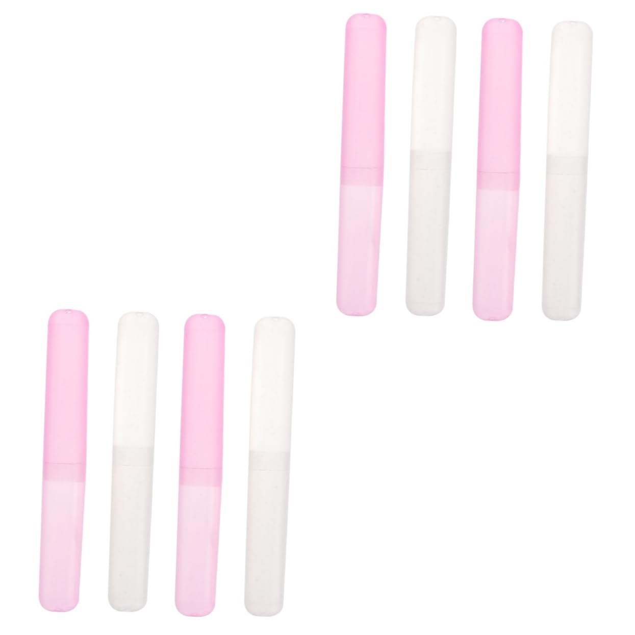 PACKOVE 2sets Portable Toothbrush Holder Lightweight Travel Case for Camping Outdoor Use Mixed Color Toothbrush Box for and Durable Storage Color 4pcs*2