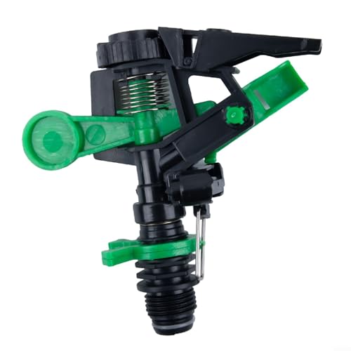 Solaughguy Lot de 5 têtes d'arrosage réglables pour pelouse, buses de pulvérisation d'irrigation de jardin à 360 degrés, plastique ABS avec connecteur 1/2NPT, portée de 9,5 à 18,2 m pour l'agriculture