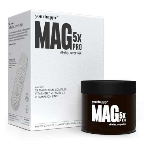 YourHappyLife 5X Magnesium Complex 1148 mg - 60 Capsules with Magn...
