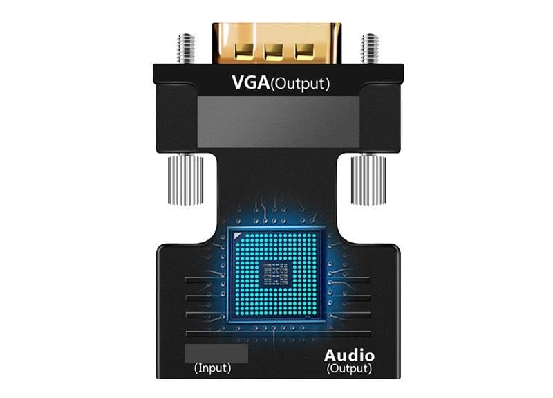 Image of FORIDA HDMI Female to VGA Male Adapter Converter with 3.5mm Audio Jack, Active HDMI to VGA Adapter, 1080P Full HD Video Converter for PC, Laptop, PS5, PS4, Xbox, TV Stick, Blu-ray Player, Projector
