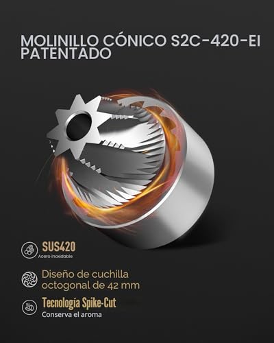 Miniatura 2 de Molino De Café Cónico Portátil Timemore, Molino De Café Eléctrico Con 30 Ajustes, Parada Automática Y Diseño Compacto Para Uso Doméstico Y Al Aire Libre - Whirly 01s, Negro