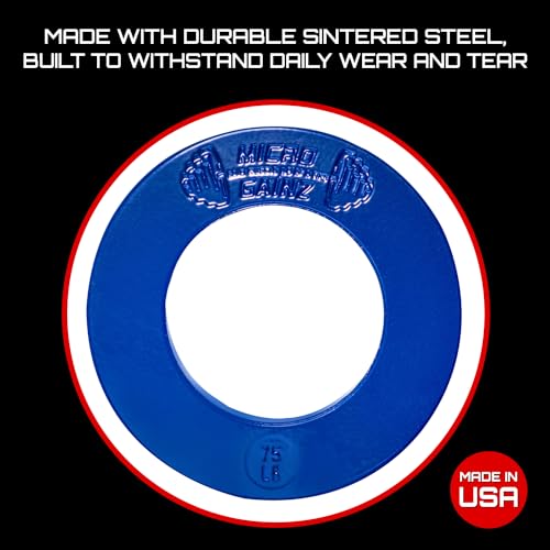Image of Micro Gainz Calibrated Fractional Weight Plate Set of 2 Plates, Choose Set (.25LB-1.25LB), Designed for Olympic Barbells for Strength Training & Micro Loading Bar Weights, Made in USA
