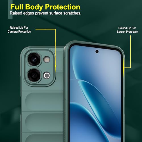 Zapcase Vivo T5x 5G Back Case Cover, Dark Green Magic-Dark Green - Image 4