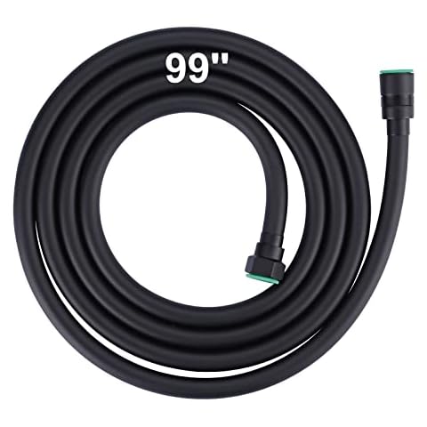 99 Inches Shower Hose Extra Long Shower Hose Attachment for Shower Head Extension PVC Shower Hose Replacement with Brass Insert and Nut Cover