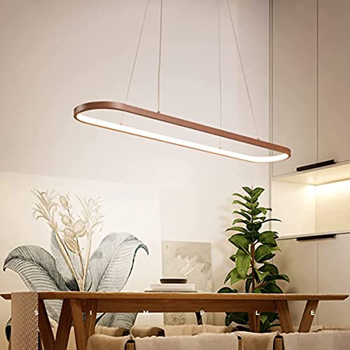 LYMSXAZOU LED Dining Table Pendant Lamp Oval Office Chandelier Modern Minimalist Ring Design Height Adjustable with Remote Control Dimmable Ceiling Light (L70cm) Household faucets