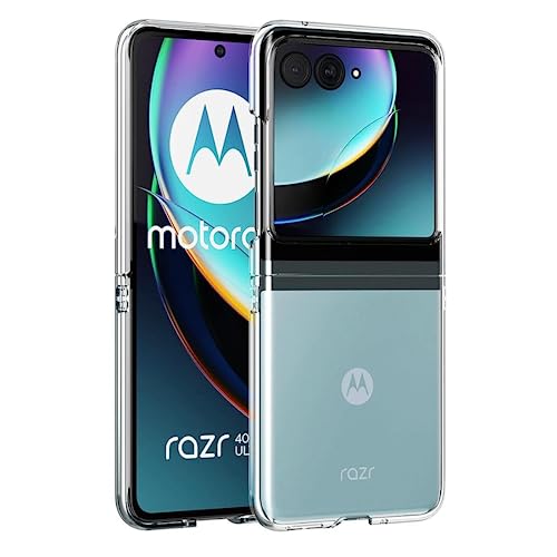 Image of Lustree Motorola Moto Razr 40 Ultra 5G Back Cover Case - Ultra Premium 360* Protection Hard Polycarbonate Lightweight Case Full Body Protective Back Cover Case (Clear)