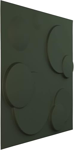 Miniatura 2 de Ekena Millwork 19 58 pulgadas de ancho x 19 58 pulgadas de alto, Finley EnduraWall decorativo 3D, Satin Hunt Club verde (cubre 2.67 pies cuadrados).