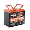 12V 100Ah Mini LiFePO4 Lithium Battery, Lithium Iron Phosphate Battery Built-in 100A BMS and Grade A Cells, UP to 15000 Cycles & 10 Years Lifespan, Perfect for RV, Camping, Solar System, Off-Grid