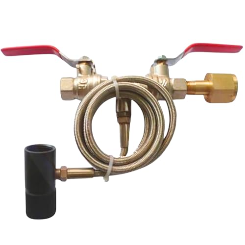 New Paintball CO2 Fill Station Tank Bottle Refill Kit – 50” Stainless Steel Dual Braided Hose, Dual Heavy-Duty 1/4 Turn Valves, Heavy-Duty Fill Valve with On/Off, High-Pressure CO2 Tank Connector