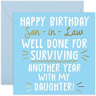 Central 23 - Funny Birthday Card for Him - 'Happy Birthday Son-In-Law' - Happy Birthday Card - Son-in-law Birthday Card - Cheeky Greeting Card for Him - Comes with Fun Stickers
